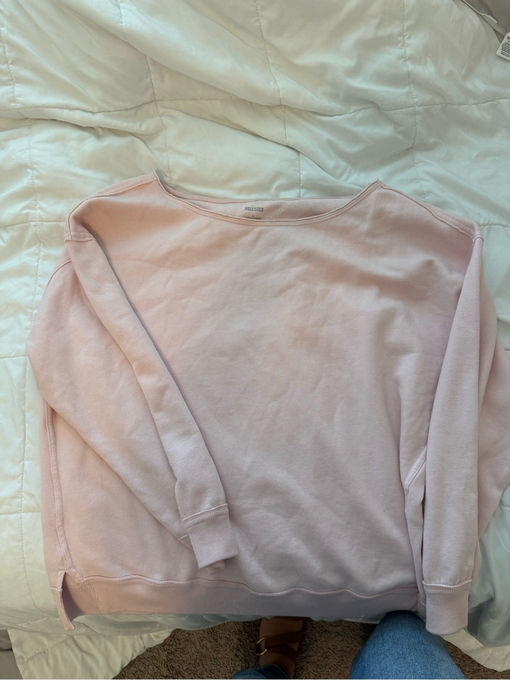 Hollister Pink off the shoulder Sweatshirt